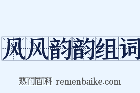 风风韵韵组词是什么意思的图片